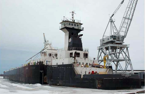 Photo of ship in Lake Superior.